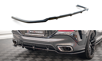 Central Rear Splitter (Vertical Bars) V.2 BMW X6 M-Pack G06