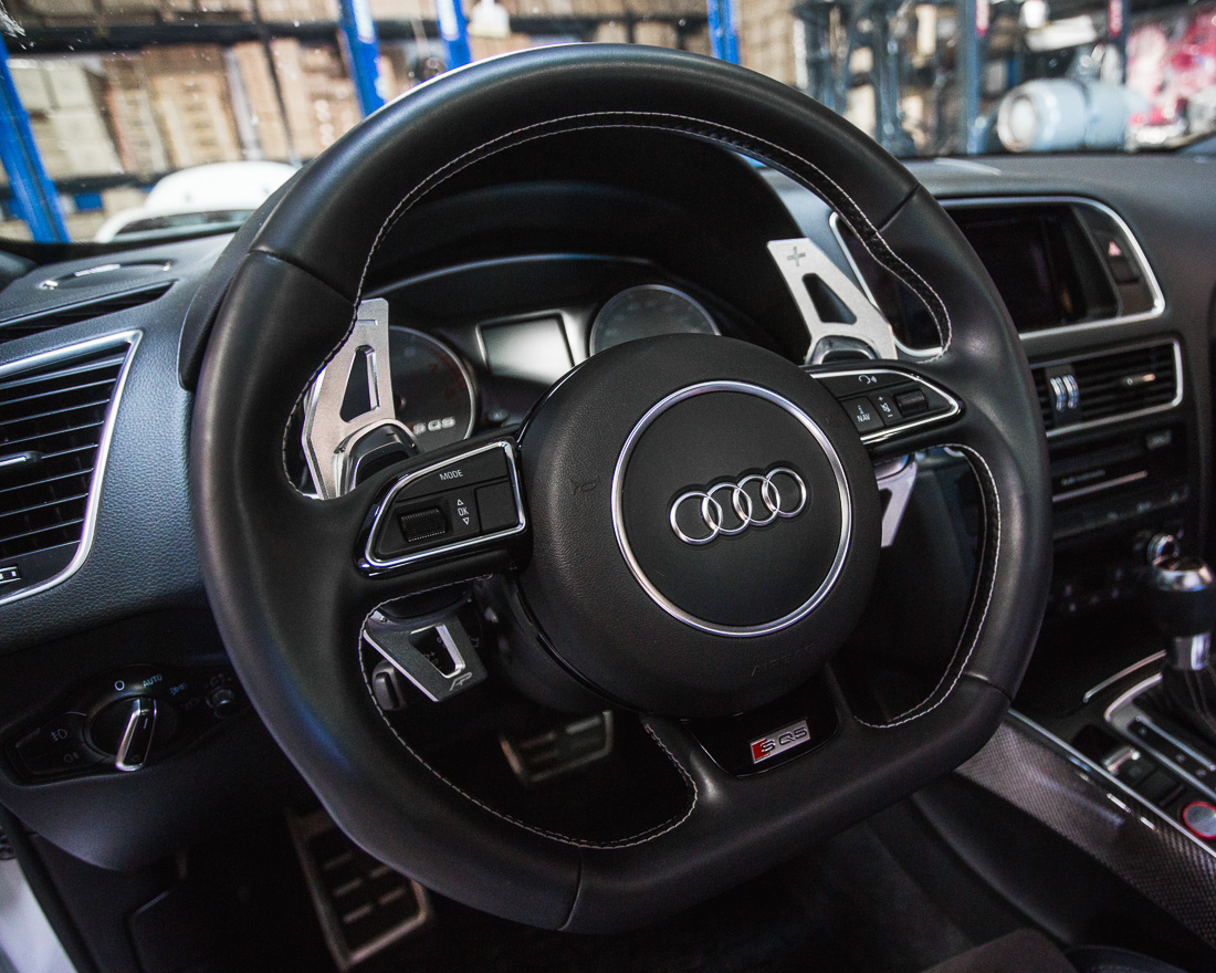 AGENCY POWER PADDLE SHIFTER EXTENSIONS BRIGHT SILVER AUDI S AND RS - 4