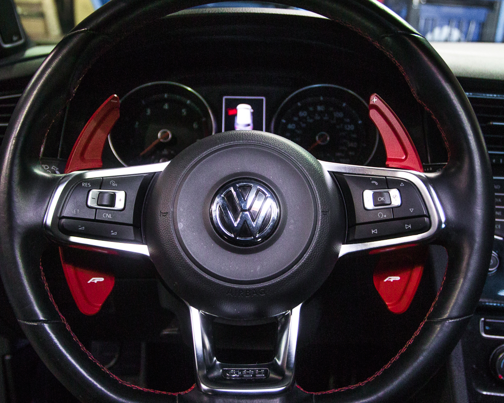 AGENCY POWER PADDLE SHIFTER EXTENSIONS RED VOLKSWAGEN MK7 GOLF GTI - 4