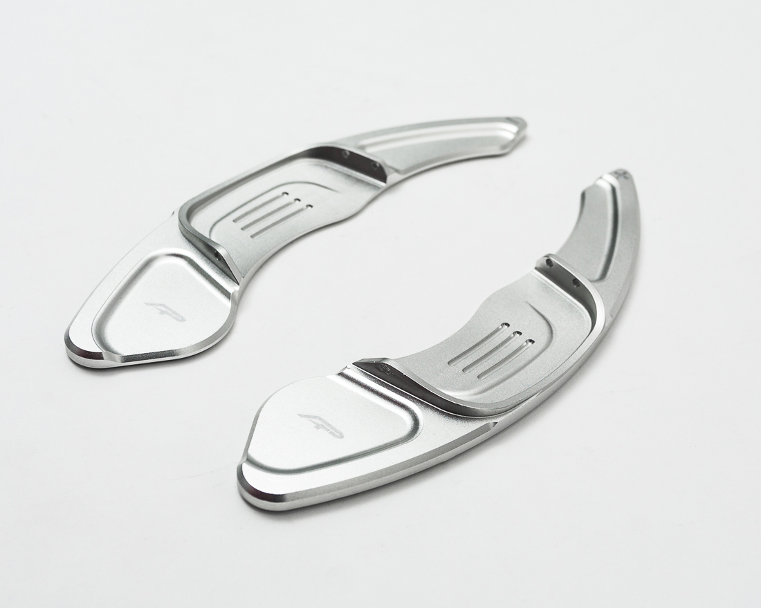 AGENCY POWER PADDLE SHIFTER EXTENSIONS BRIGHT SILVER VOLKSWAGEN MK7 GOLF GTI - 5
