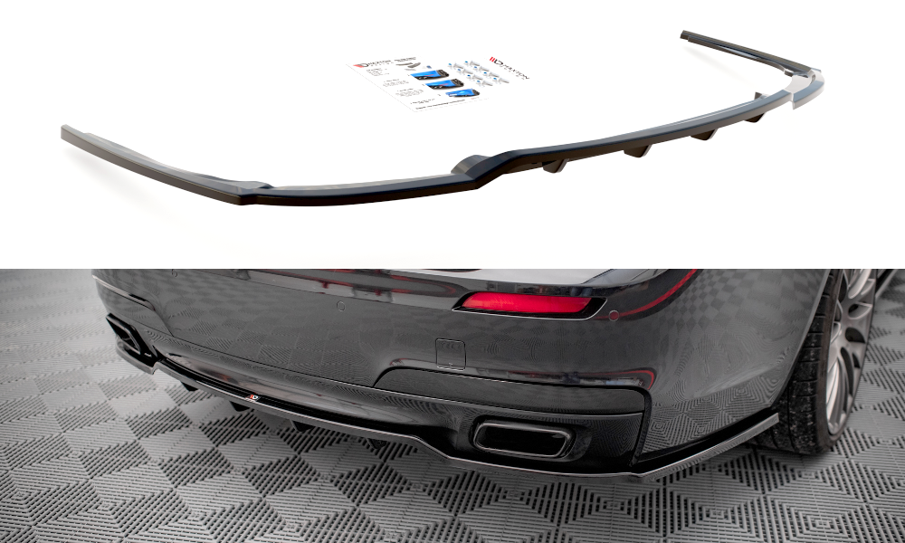 Central Rear Splitter (Vertical Bars) BMW 7 M-Pack F01 (2008-2013)