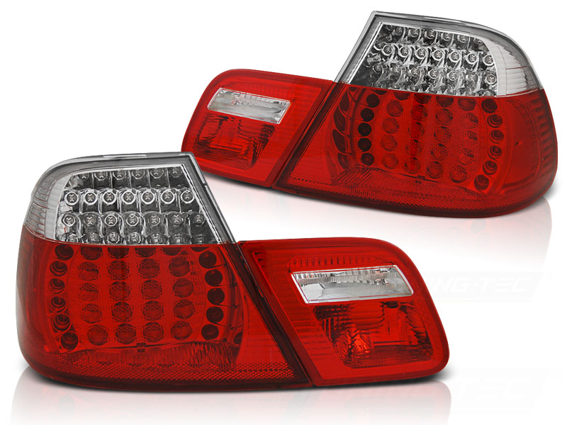 LED-BAKLYKTOR RÖD/VIT SEQ TILL BMW E46 1999-2003 COUPÉ