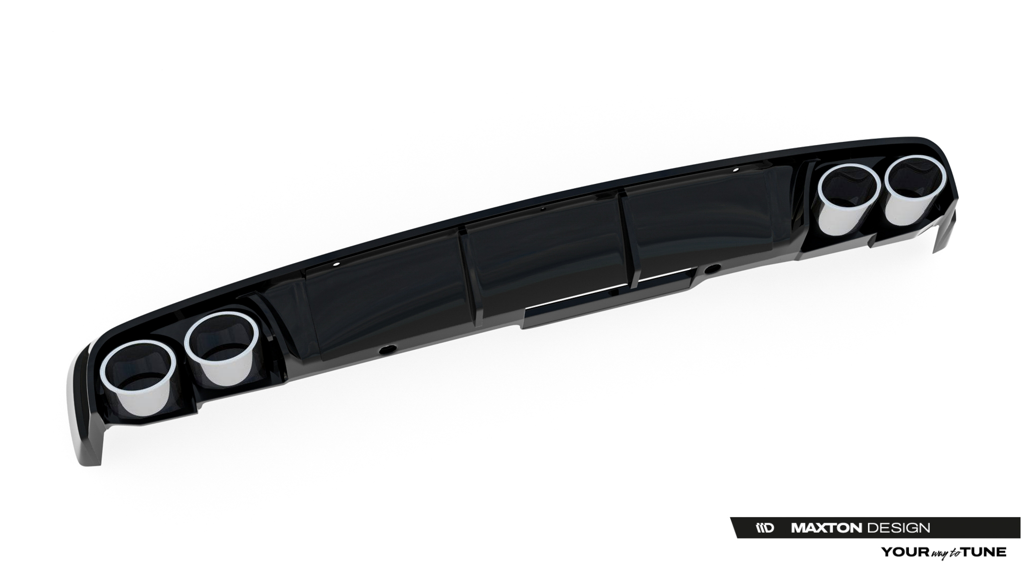 REAR VALANCE + EXHAUST ENDS IMITATION SUITABLE FOR AUDI A6 SEDAN / AVANT C8 / C8 FACELIFT – MAXTON DESIGN - 3