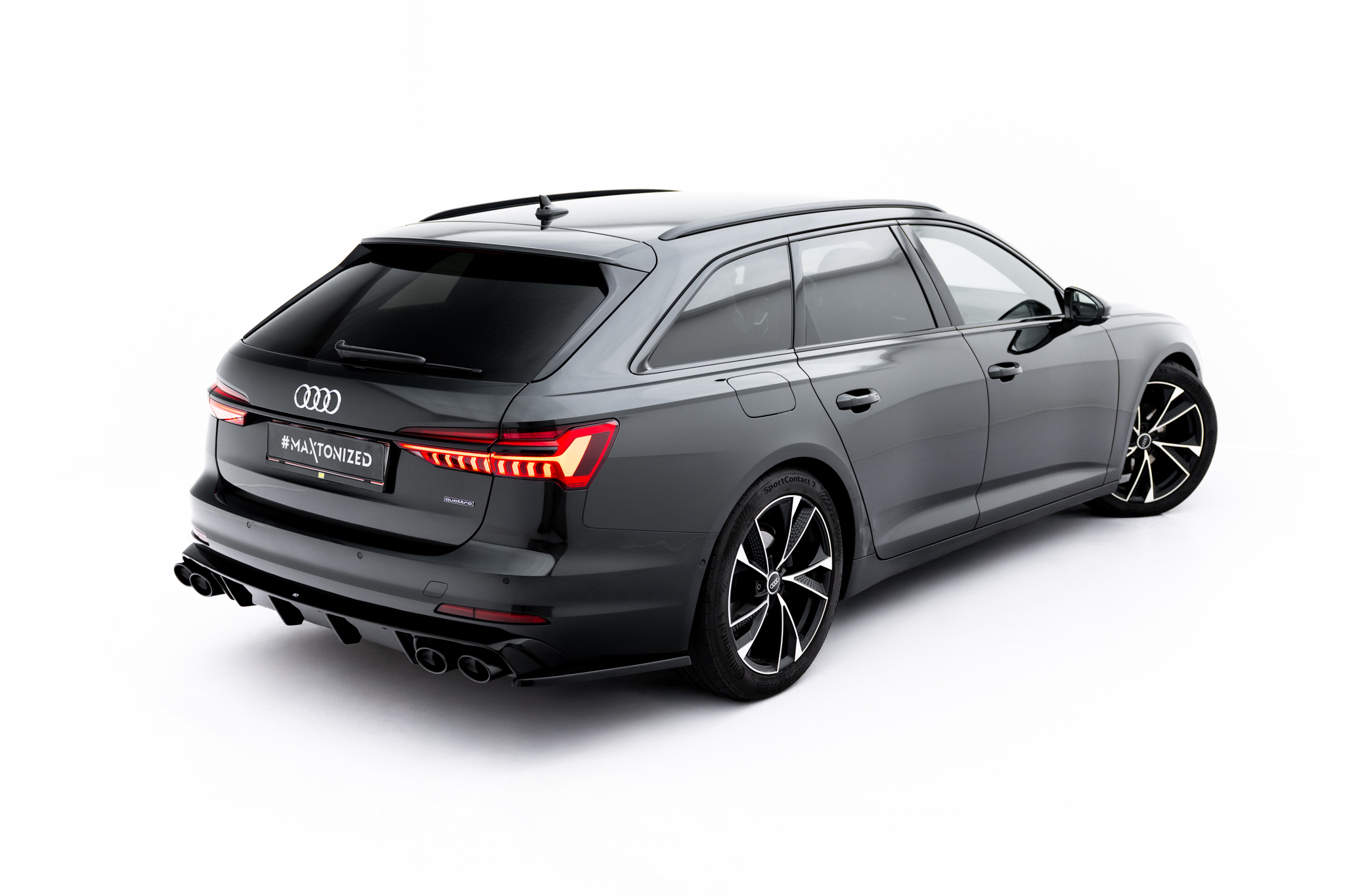 REAR VALANCE + EXHAUST ENDS IMITATION SUITABLE FOR AUDI A6 SEDAN / AVANT C8 / C8 FACELIFT – MAXTON DESIGN - 4