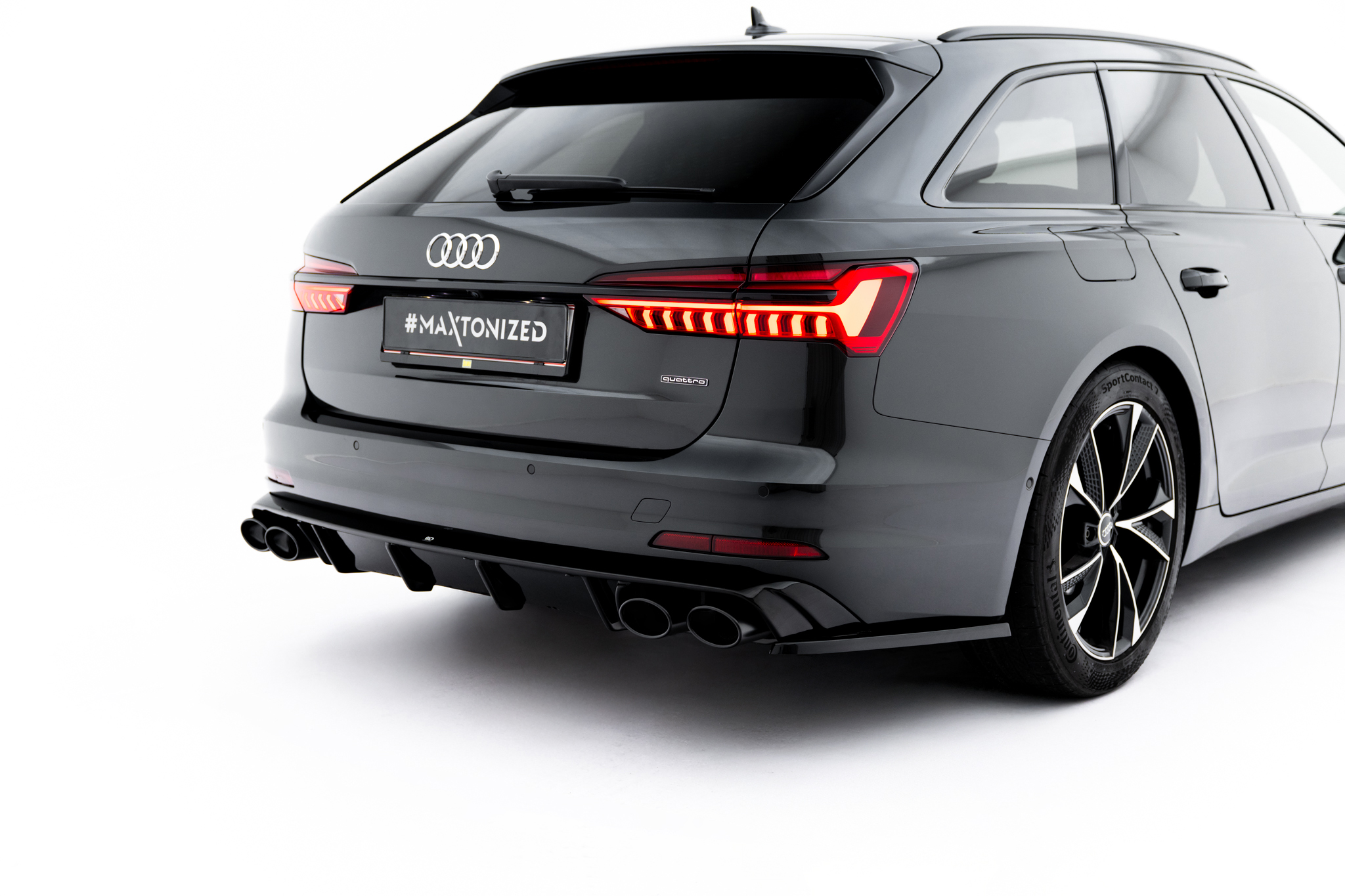 REAR VALANCE + EXHAUST ENDS IMITATION SUITABLE FOR AUDI A6 SEDAN / AVANT C8 / C8 FACELIFT – MAXTON DESIGN - 7