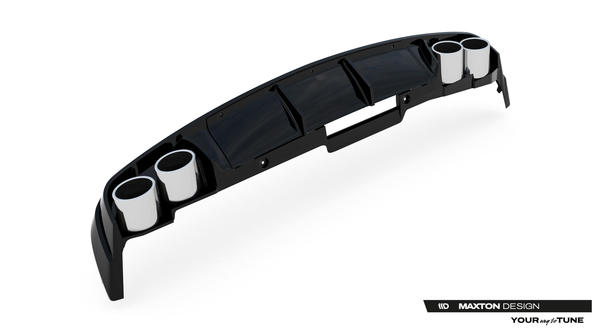 REAR VALANCE + EXHAUST ENDS IMITATION SUITABLE FOR AUDI A6 SEDAN / AVANT C8 / C8 FACELIFT – MAXTON DESIGN - 8