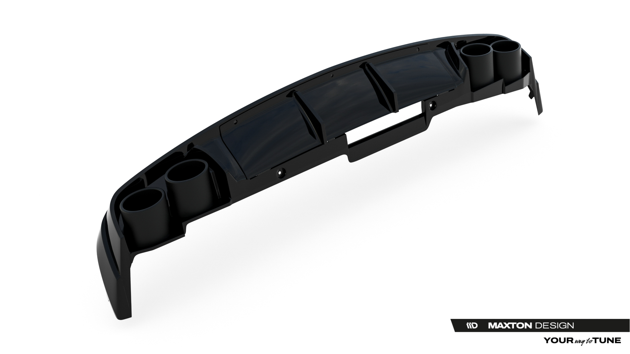 REAR VALANCE + EXHAUST ENDS IMITATION SUITABLE FOR AUDI A6 SEDAN / AVANT C8 / C8 FACELIFT – MAXTON DESIGN - 5