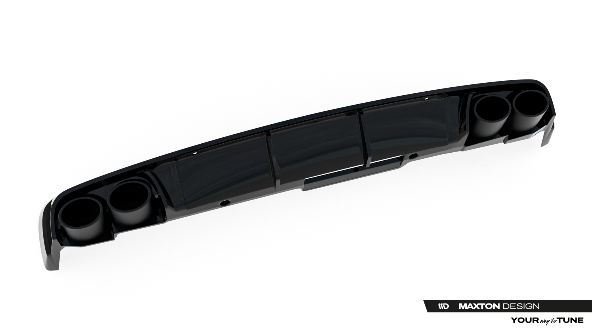 REAR VALANCE + EXHAUST ENDS IMITATION SUITABLE FOR AUDI A6 SEDAN / AVANT C8 / C8 FACELIFT – MAXTON DESIGN