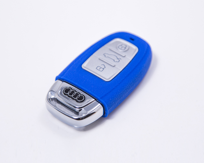 AGENCY POWER BLUE RUBBER KEY FOB PROTECTION CASE AUDI