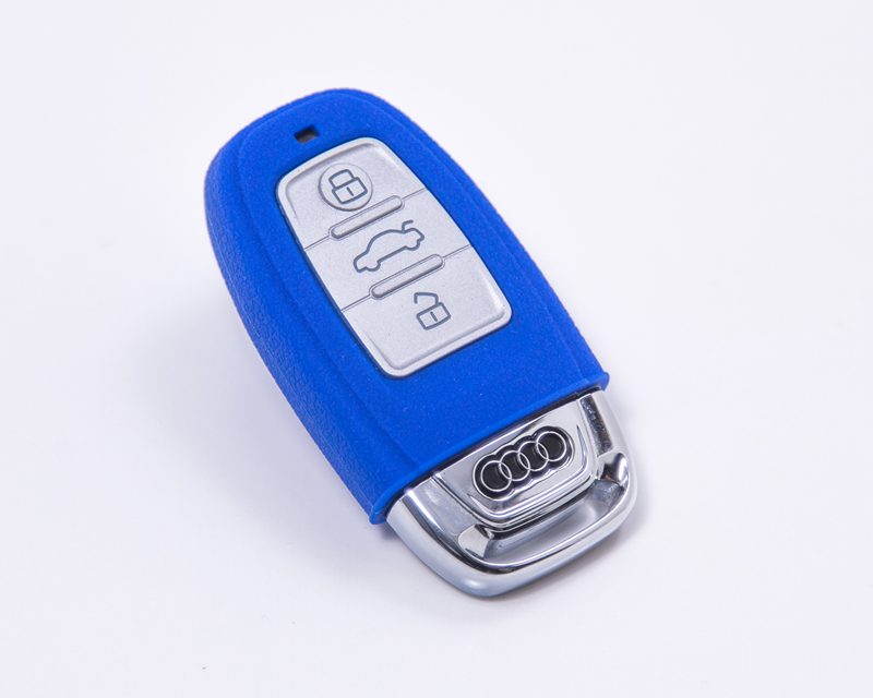 AGENCY POWER BLUE RUBBER KEY FOB PROTECTION CASE AUDI - 2