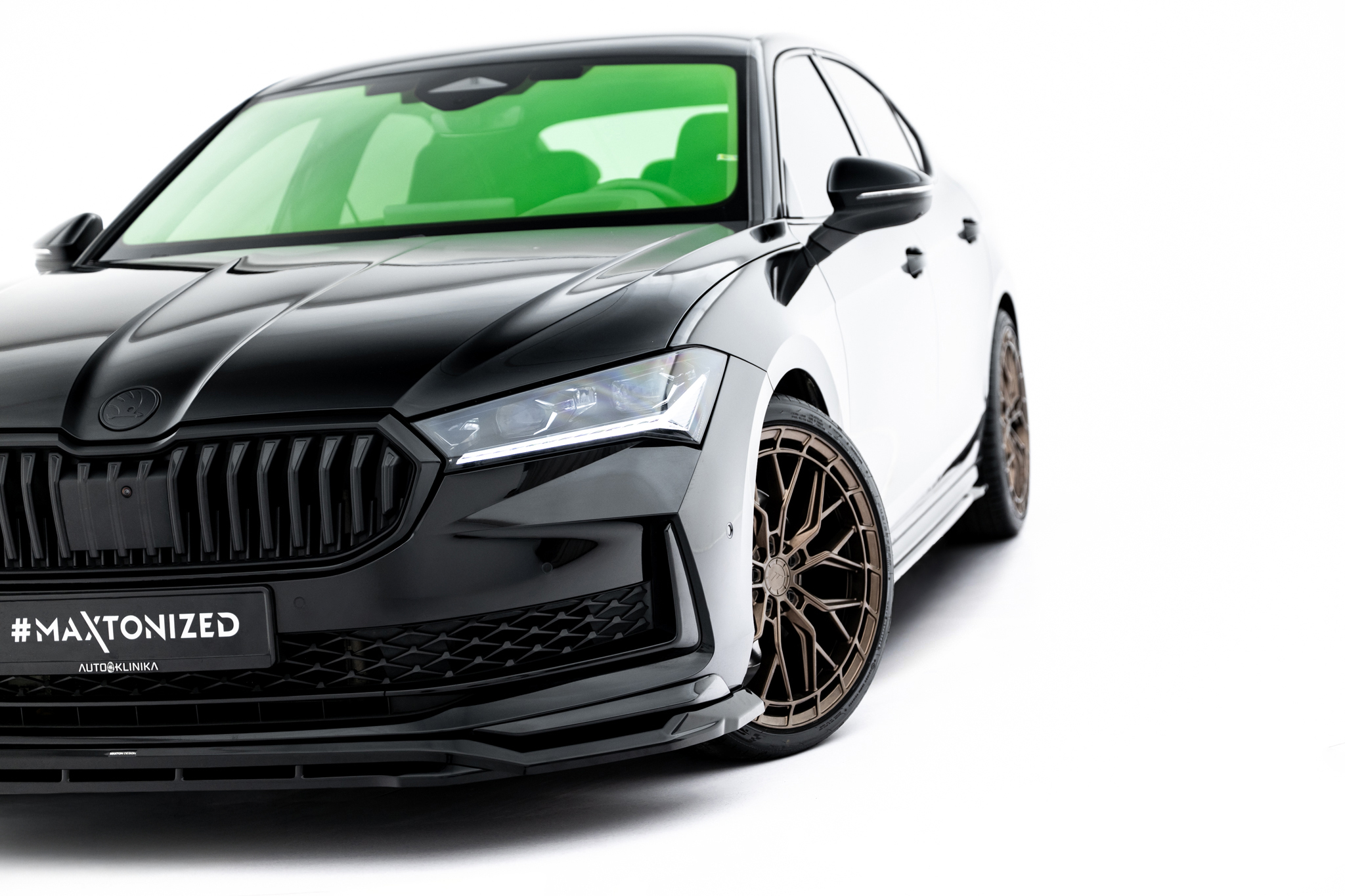 FRONT SPLITTER V.1 SUITABLE FOR SKODA SUPERB SPORTLINE MK4 – MAXTON DESIGN