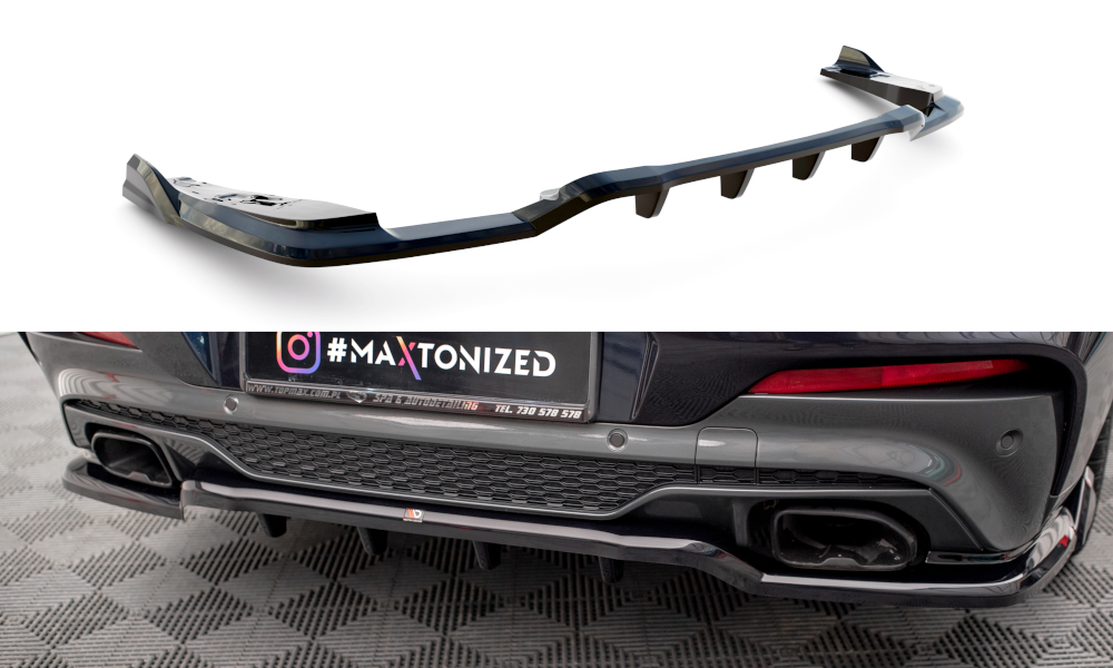 Central Rear Splitter (Vertical Bars) V.2 BMW X4 M40i G02