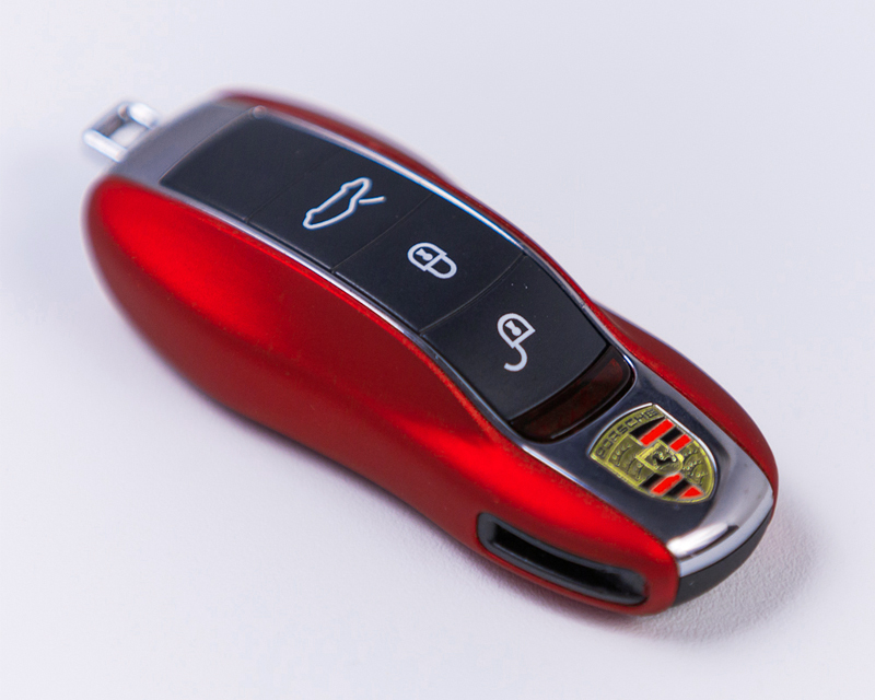 AGENCY POWER MATT RED PLASTIC KEY FOB PROTECTION CASE PORSCHE 991 981 CAYENNE PANAMERA - 2