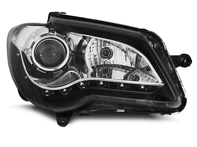HEADLIGHTS VW TOURAN 06-10  DAYLIGHT BLACK