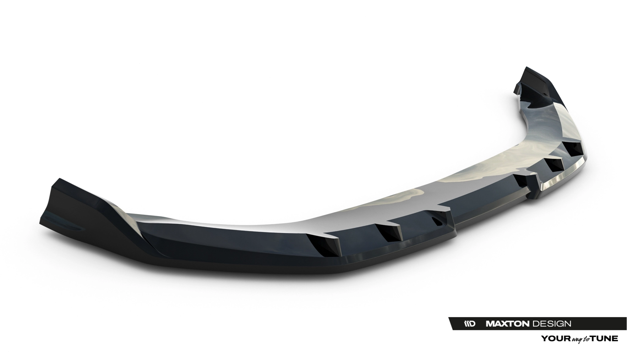 FRONT SPLITTER SUITABLE FOR AUDI Q6 E-TRON STANDARD / S-LINE / SQ6 E-TRON SUV / SPORTBACK MK1 – MAXTON DESIGN - 6