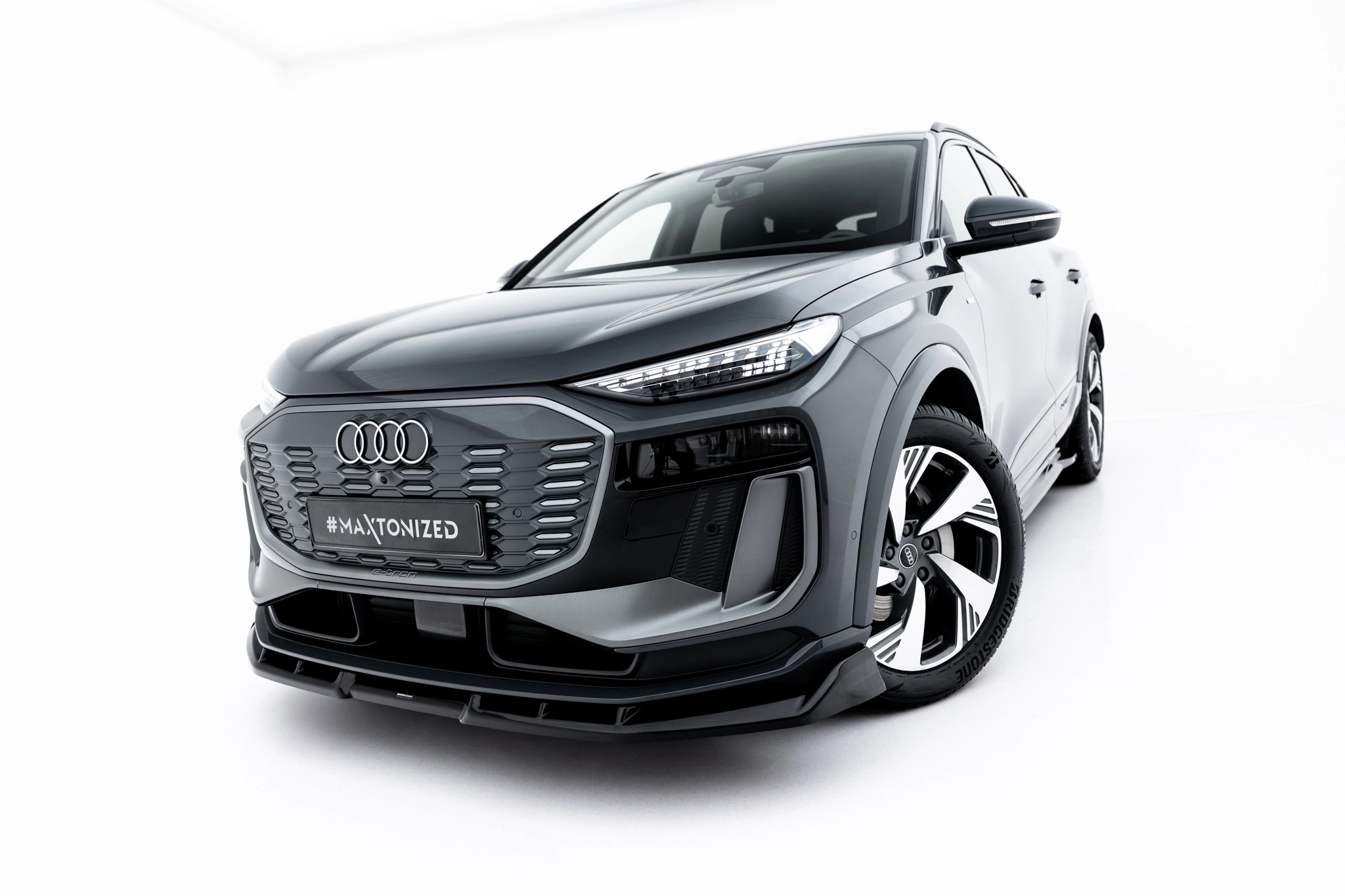 FRONT SPLITTER SUITABLE FOR AUDI Q6 E-TRON STANDARD / S-LINE / SQ6 E-TRON SUV / SPORTBACK MK1 – MAXTON DESIGN - 5