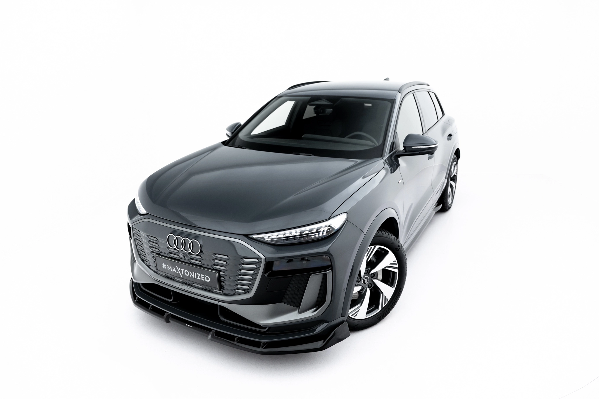 FRONT SPLITTER SUITABLE FOR AUDI Q6 E-TRON STANDARD / S-LINE / SQ6 E-TRON SUV / SPORTBACK MK1 – MAXTON DESIGN - 3