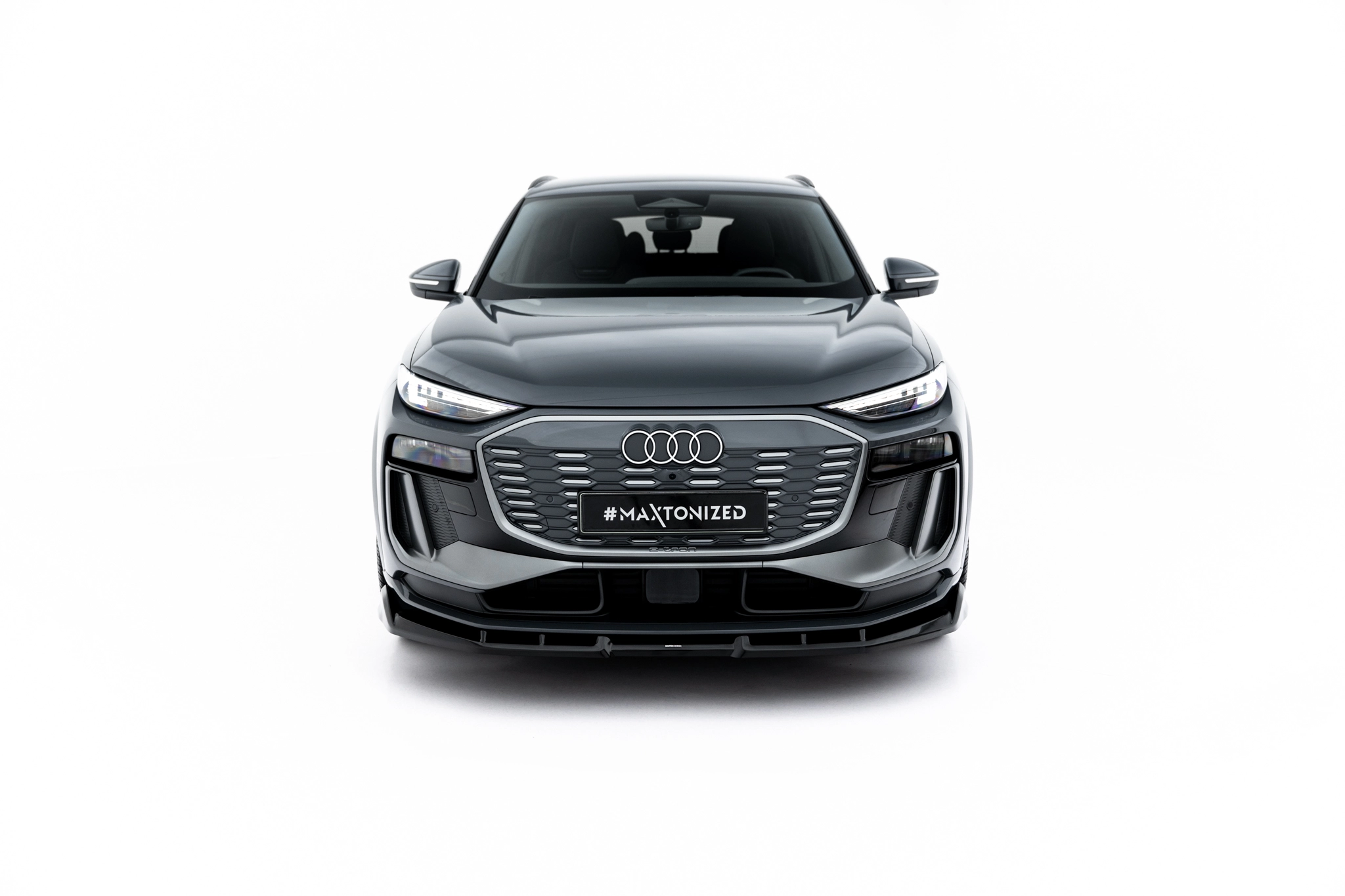 FRONT SPLITTER SUITABLE FOR AUDI Q6 E-TRON STANDARD / S-LINE / SQ6 E-TRON SUV / SPORTBACK MK1 – MAXTON DESIGN - 2