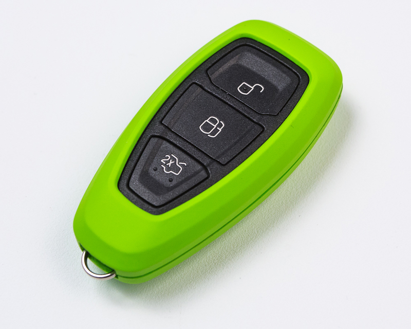 AGENCY POWER LIME GREEN PLASTIC KEY FOB PROTECTION CASED 1ST GEN REMOTE KEY FOCUS FOCUS ST 13-15