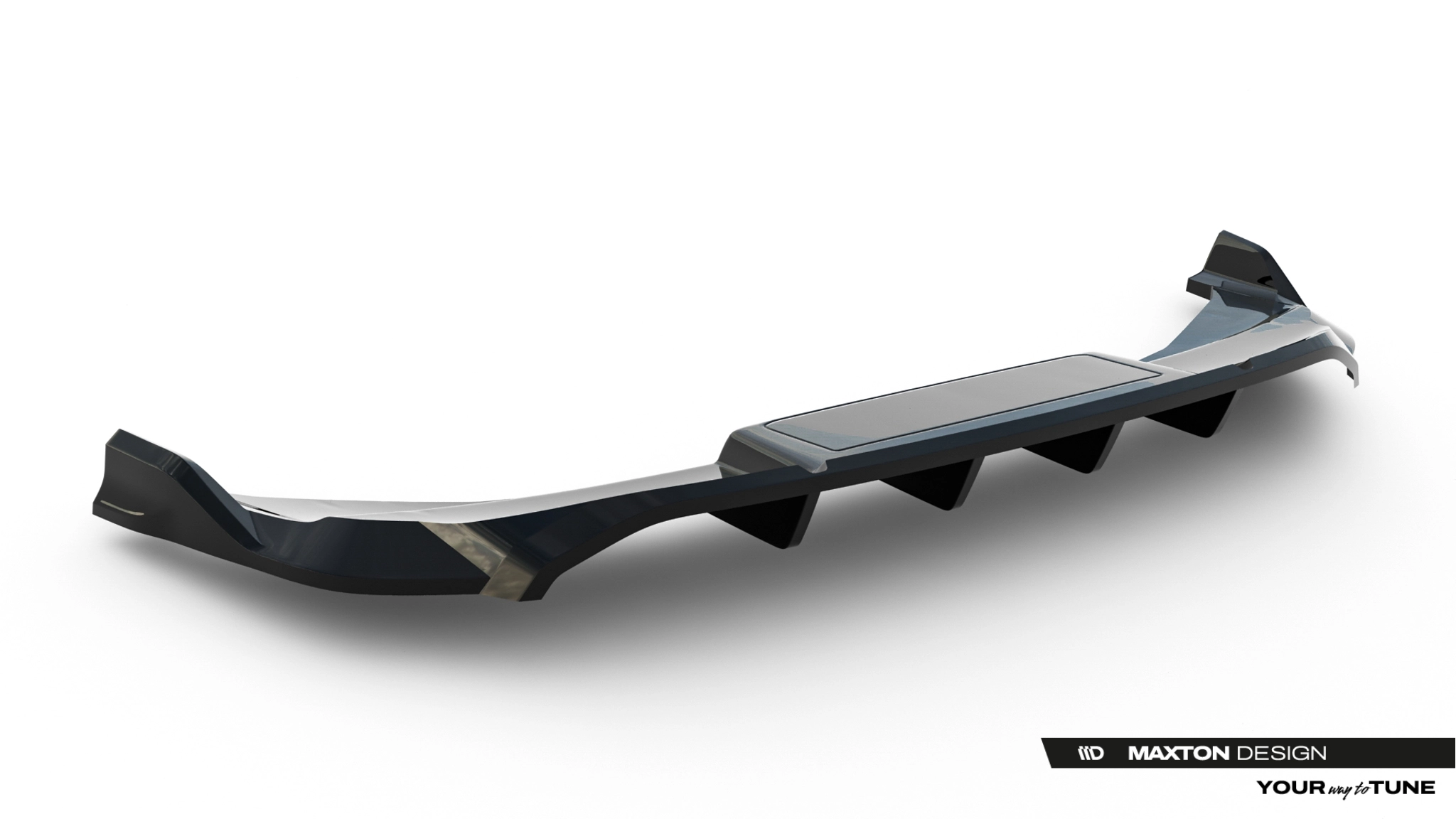 REAR SPLITTER (WITH VERTICAL BARS) SUITABLE FOR AUDI Q6 E-TRON S-LINE / SQ6 E-TRON SUV / SPORTBACK MK1 – MAXTON DESIGN - 6