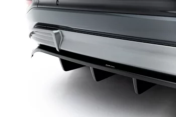 REAR SPLITTER (WITH VERTICAL BARS) SUITABLE FOR AUDI Q6 E-TRON S-LINE / SQ6 E-TRON SUV / SPORTBACK MK1 – MAXTON DESIGN