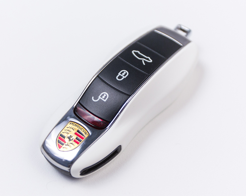 AGENCY POWER WHITE PLASTIC KEY FOB PROTECTION CASE PORSCHE 991 981 CAYENNE PANAMERA - 2