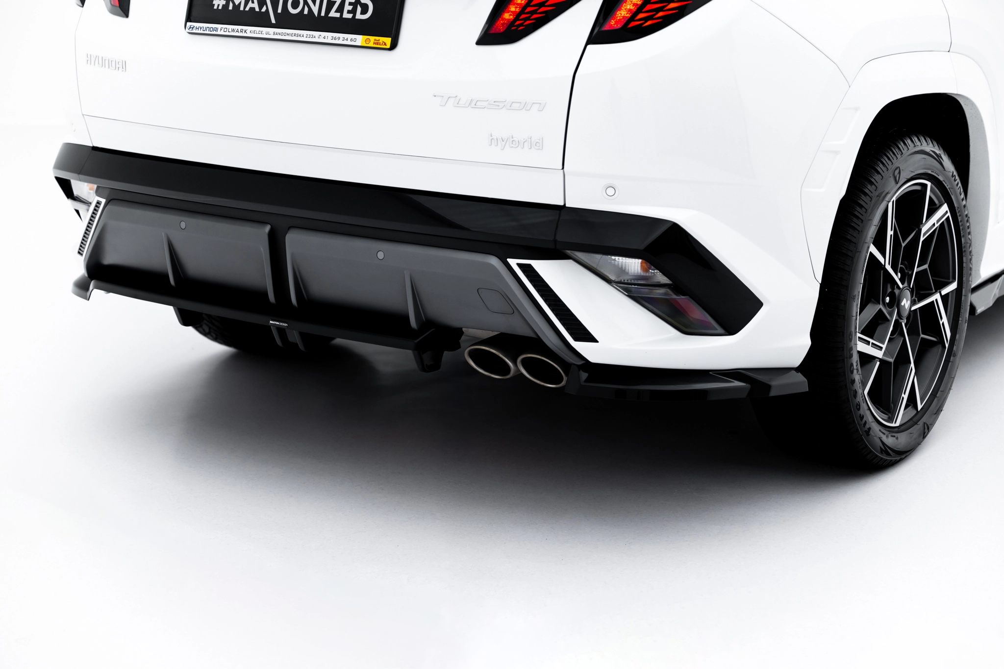 REAR SPLITTER (WITH VERTICAL BARS) SUITABLE FOR HYUNDAI TUCSON N-LINE MK4 FACELIFT – MAXTON DESIGN - 4