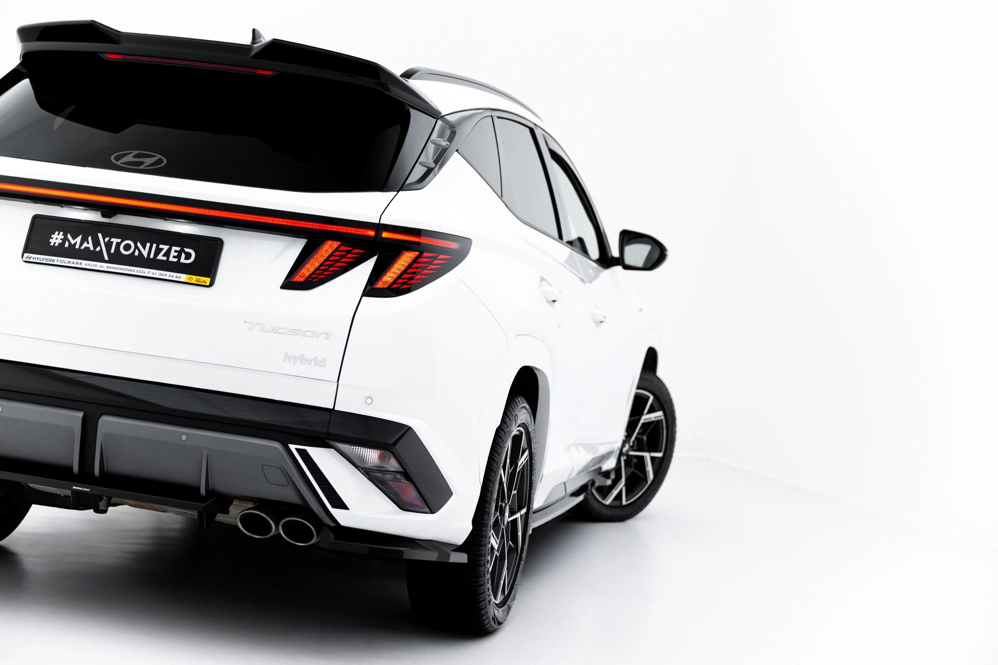 REAR SPLITTER (WITH VERTICAL BARS) SUITABLE FOR HYUNDAI TUCSON N-LINE MK4 FACELIFT – MAXTON DESIGN - 2