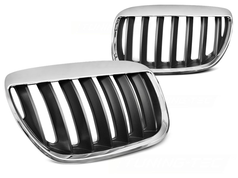 GRILL BROWS KROM/SVART TILL BMW X5 E53 LCI 2004-2006