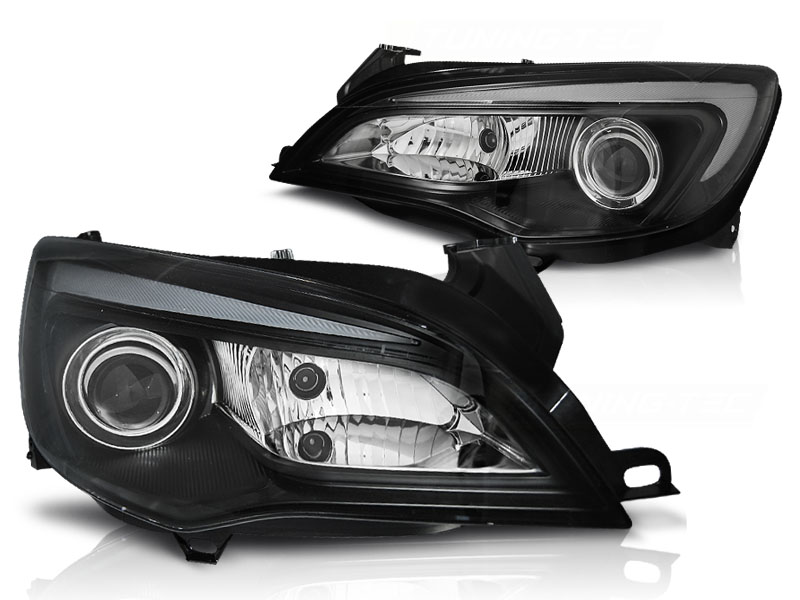 STRÅLKASTARE OPEL ASTRA J 2010-2015 TUBE LIGHT SVART