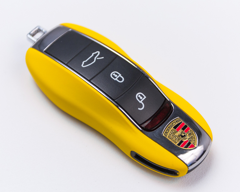 AGENCY POWER MATTE YELLOW PLASTIC KEY FOB PROTECTION CASE PORSCHE 991 981 CAYENNE PANAMERA