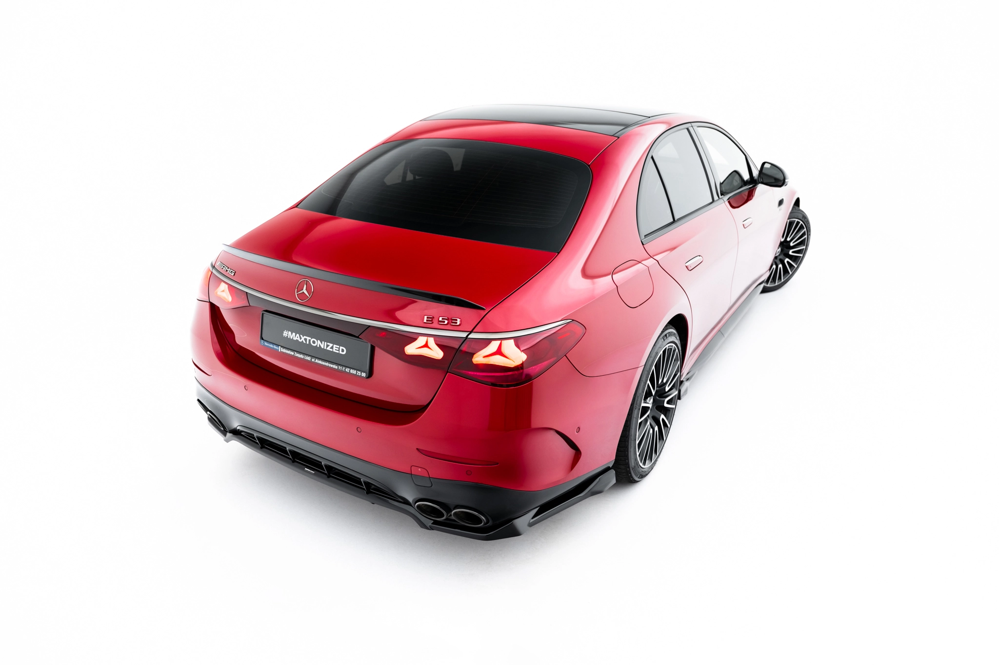 REAR SPLITTER (WITH VERTICAL BARS) SUITABLE FOR MERCEDES-AMG E53 SEDAN / ESTATE W214 – MAXTON DESIGN - 3