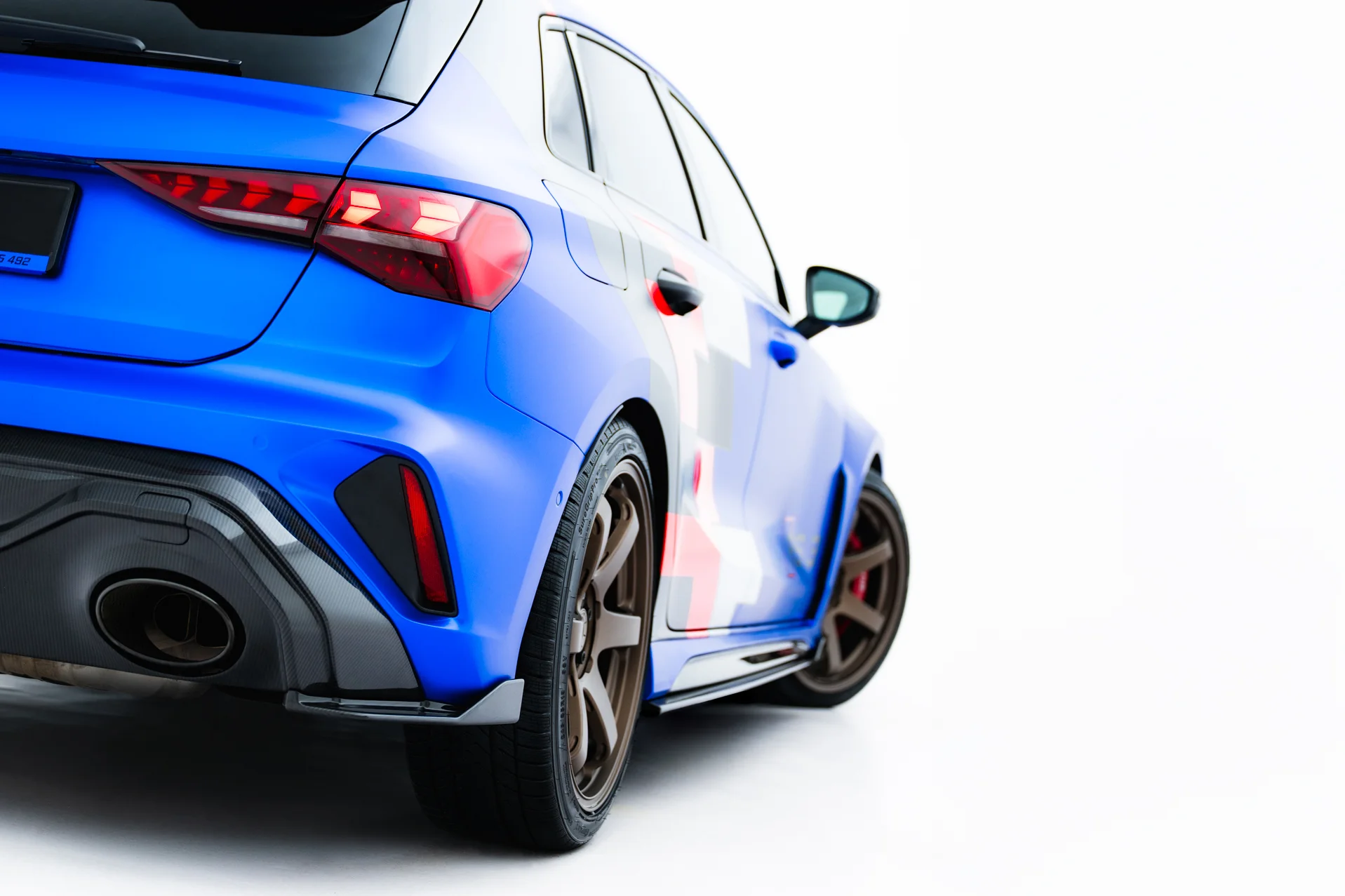 PREPREG CARBON FIBER REAR SIDE SPLITTERS SUITABLE FOR AUDI RS3 SPORTBACK 8Y FACELIFT – MAXTON DESIGN - 4