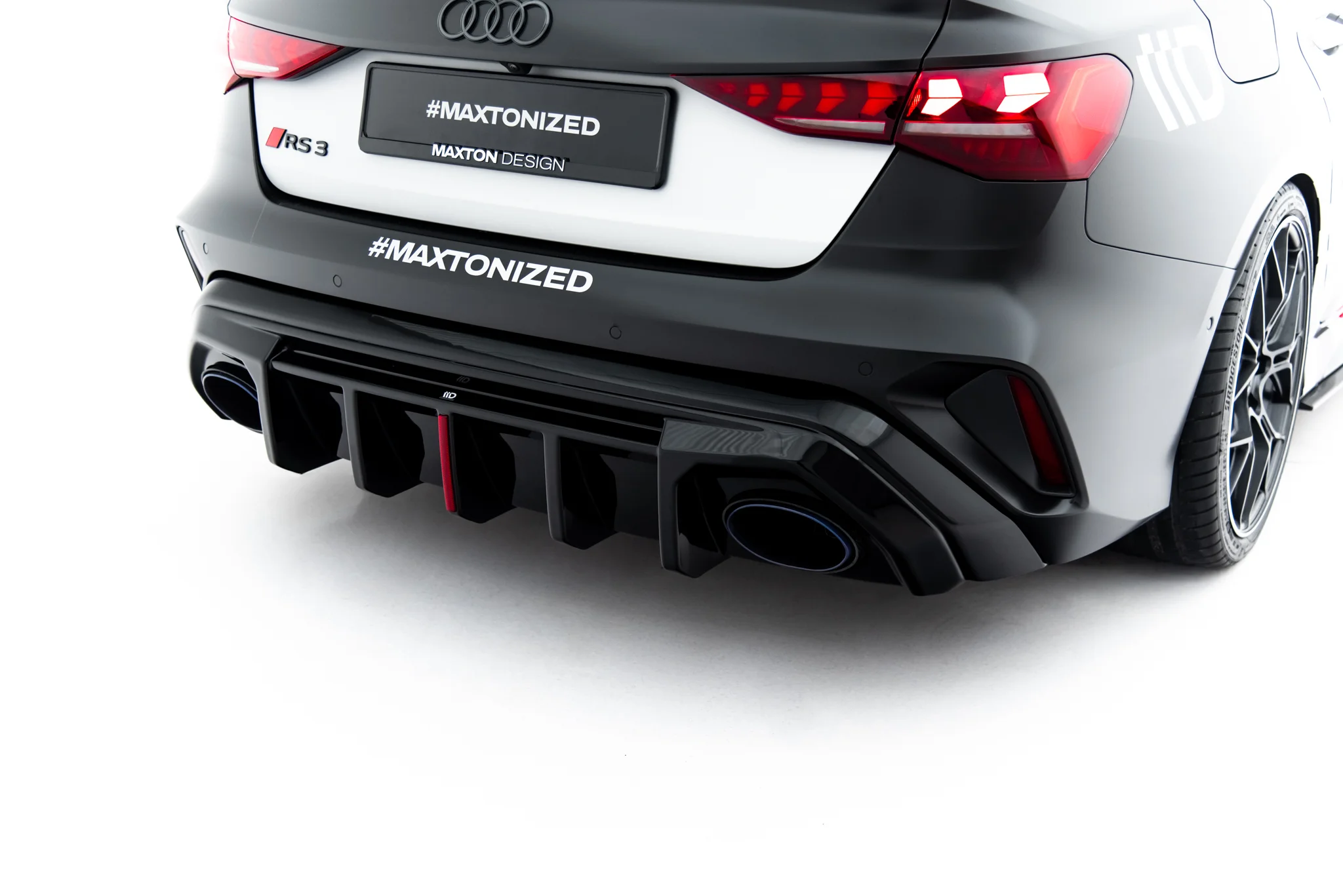 REAR VALANCE SUITABLE FOR AUDI RS3 SEDAN 8Y FACELIFT (VERSION WITH ORIGINAL REFLECTOR) – MAXTON DESIGN - 5