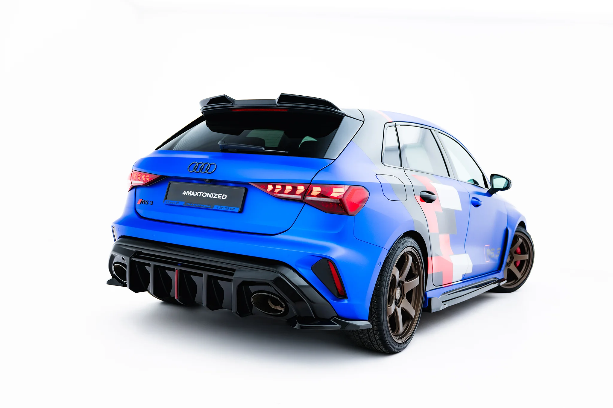 REAR SIDE SPLITTERS V.1 SUITABLE FOR AUDI RS3 SPORTBACK 8Y FACELIFT – MAXTON DESIGN