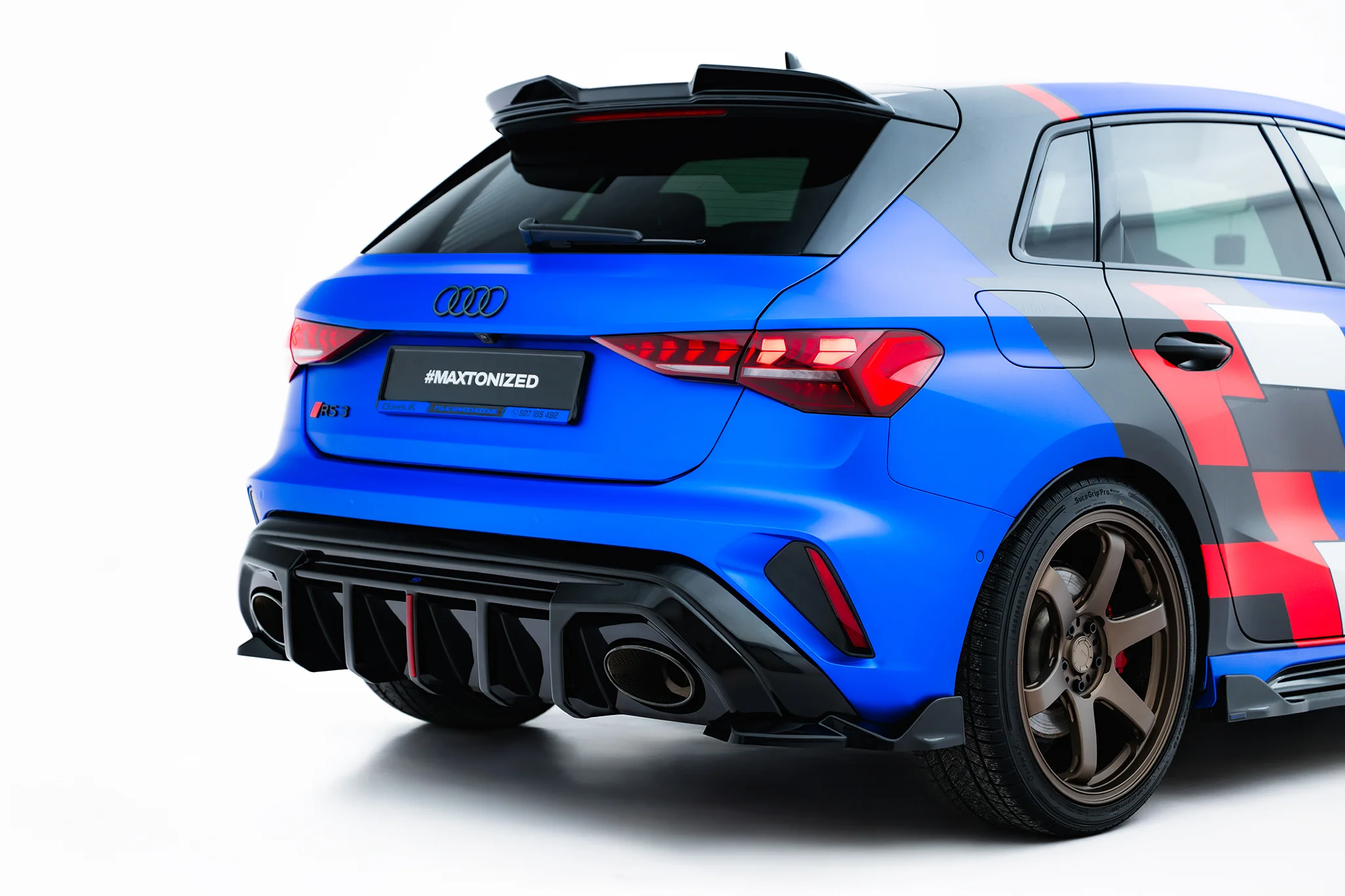 REAR SIDE SPLITTERS V.2 SUITABLE FOR AUDI RS3 SPORTBACK 8Y FACELIFT – MAXTON DESIGN - 3