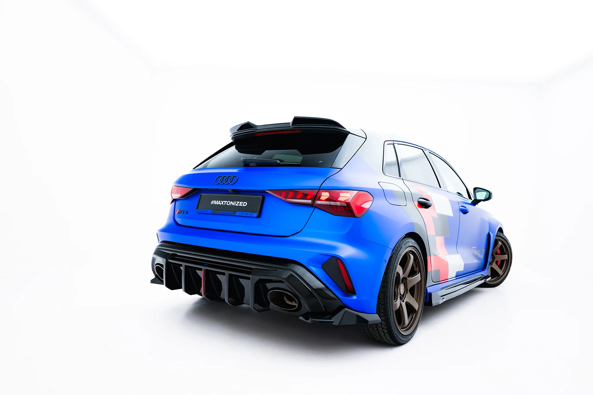 REAR SIDE SPLITTERS V.3 SUITABLE FOR AUDI RS3 SPORTBACK 8Y FACELIFT – MAXTON DESIGN - 5