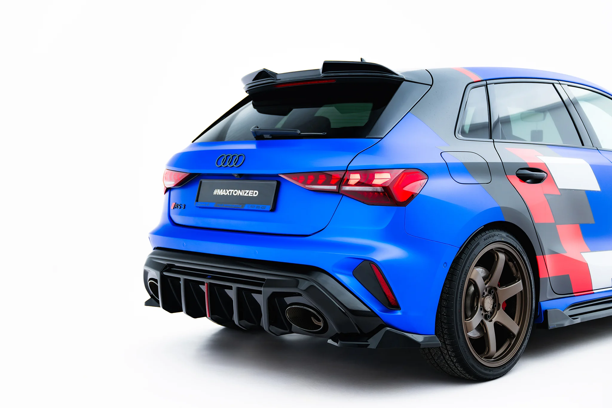 REAR SIDE SPLITTERS V.3 SUITABLE FOR AUDI RS3 SPORTBACK 8Y FACELIFT – MAXTON DESIGN - 4