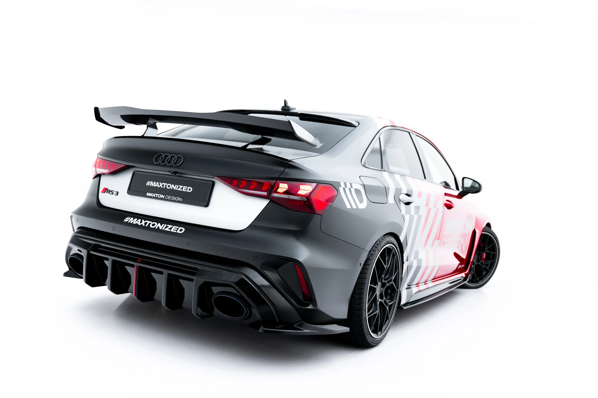 REAR SIDE SPLITTERS V.1 SUITABLE FOR AUDI RS3 SEDAN 8Y FACELIFT – MAXTON DESIGN - 3