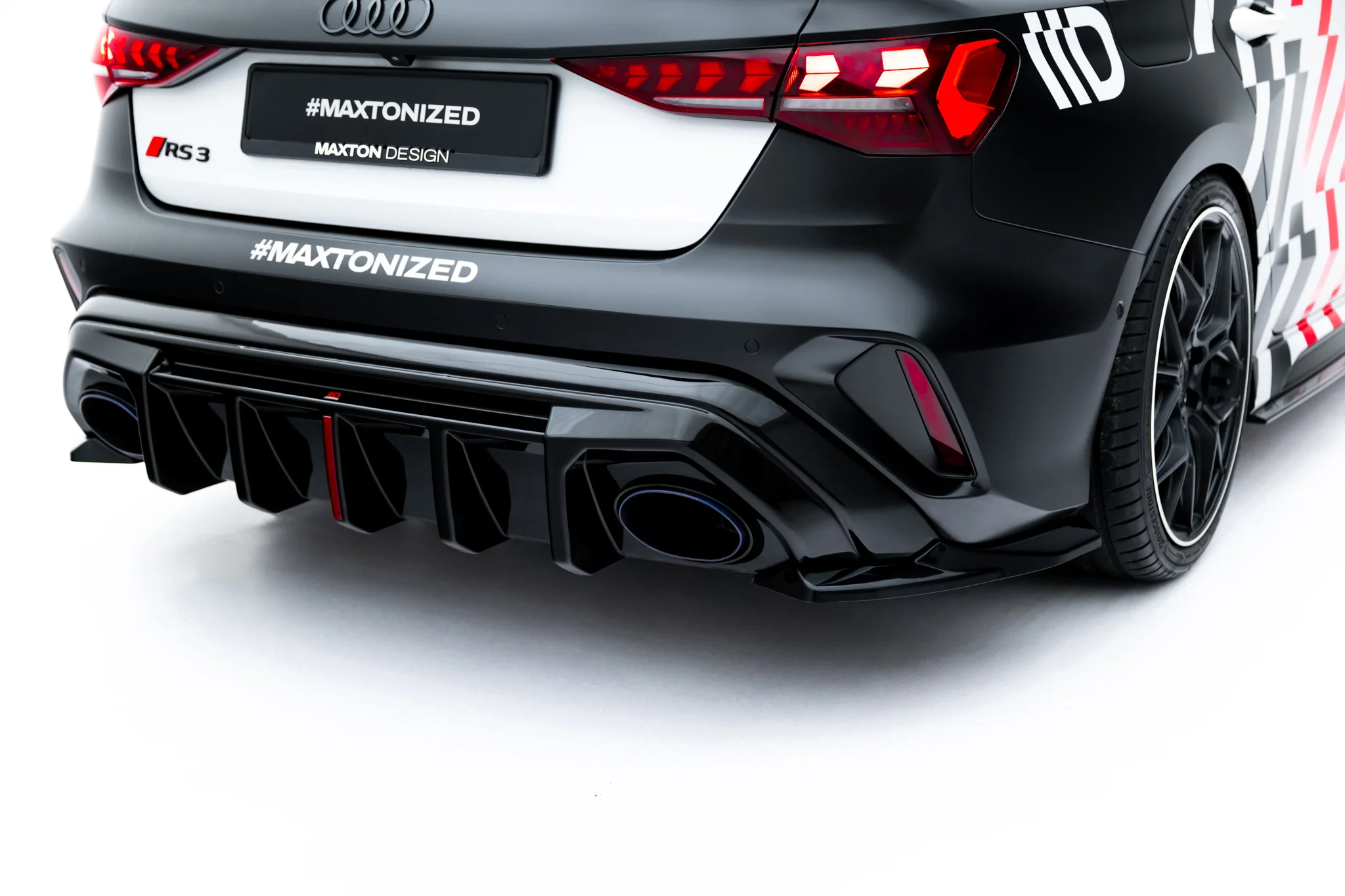 REAR SIDE SPLITTERS V.1 SUITABLE FOR AUDI RS3 SEDAN 8Y FACELIFT – MAXTON DESIGN - 4