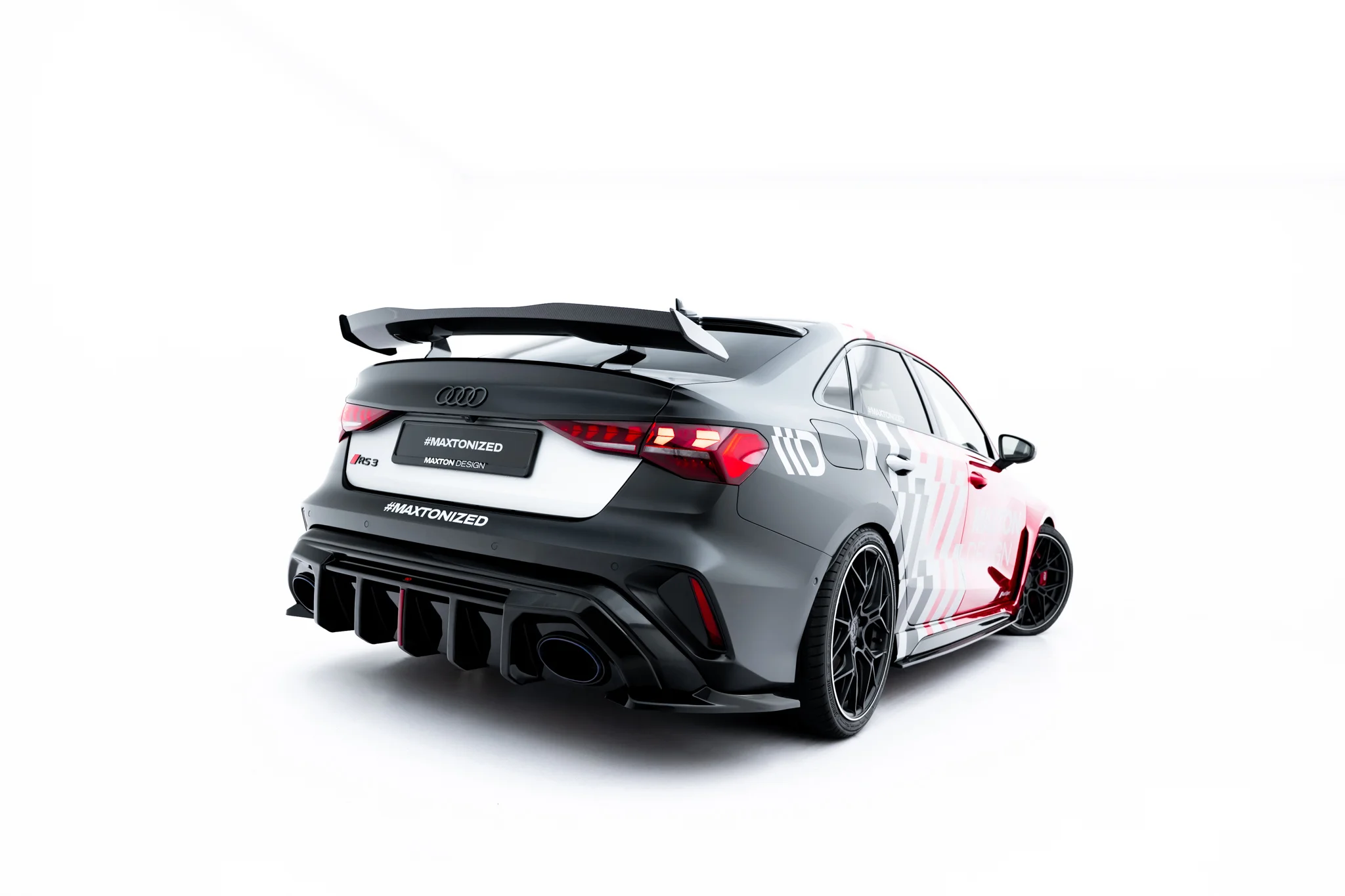 REAR SIDE SPLITTERS V.1 SUITABLE FOR AUDI RS3 SEDAN 8Y FACELIFT – MAXTON DESIGN - 6