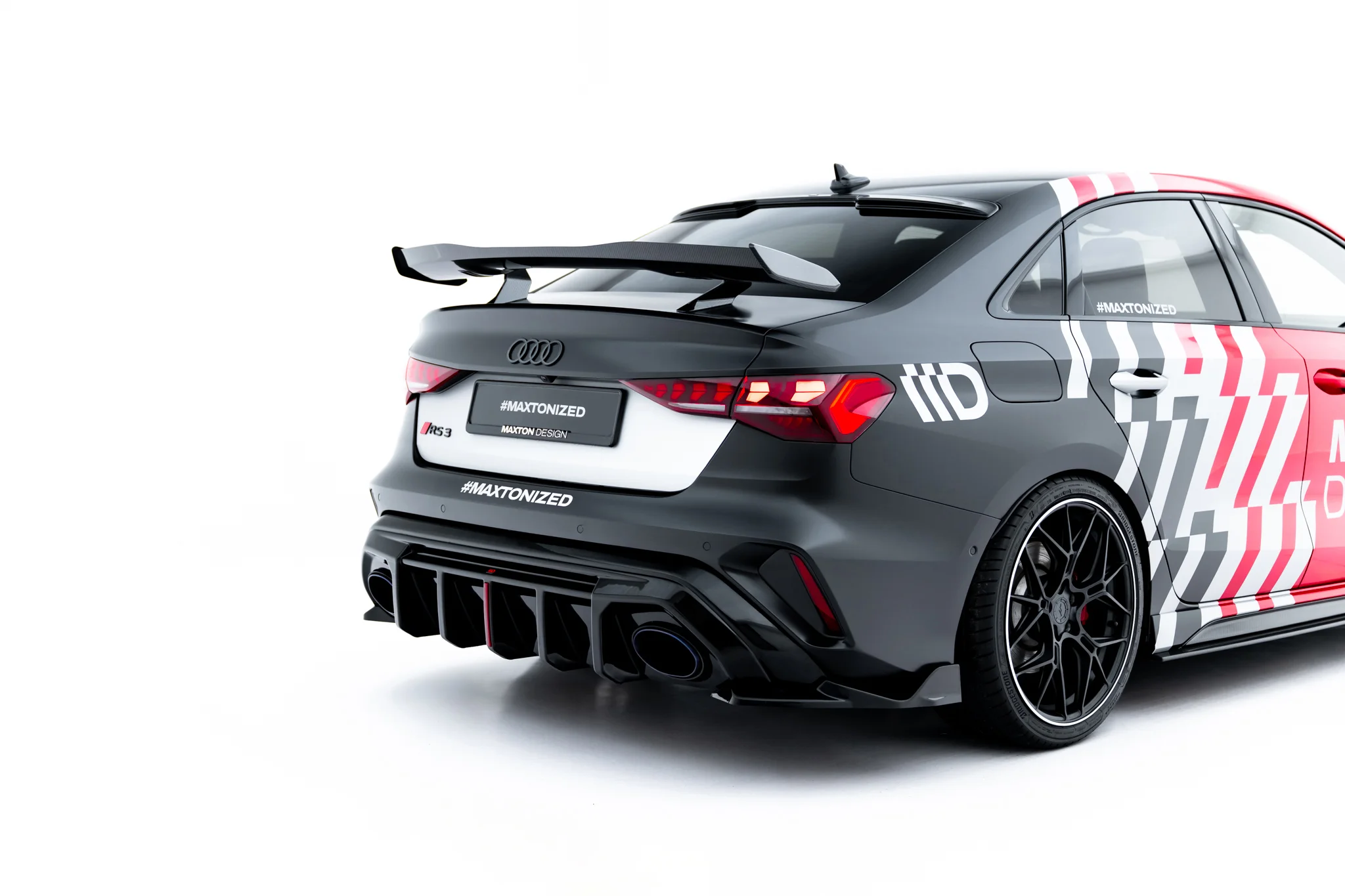 REAR SIDE SPLITTERS V.2 SUITABLE FOR AUDI RS3 SEDAN 8Y FACELIFT – MAXTON DESIGN - 2