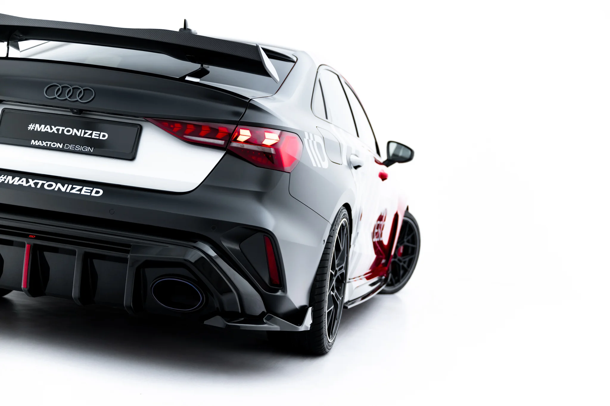 REAR SIDE SPLITTERS V.2 SUITABLE FOR AUDI RS3 SEDAN 8Y FACELIFT – MAXTON DESIGN - 5