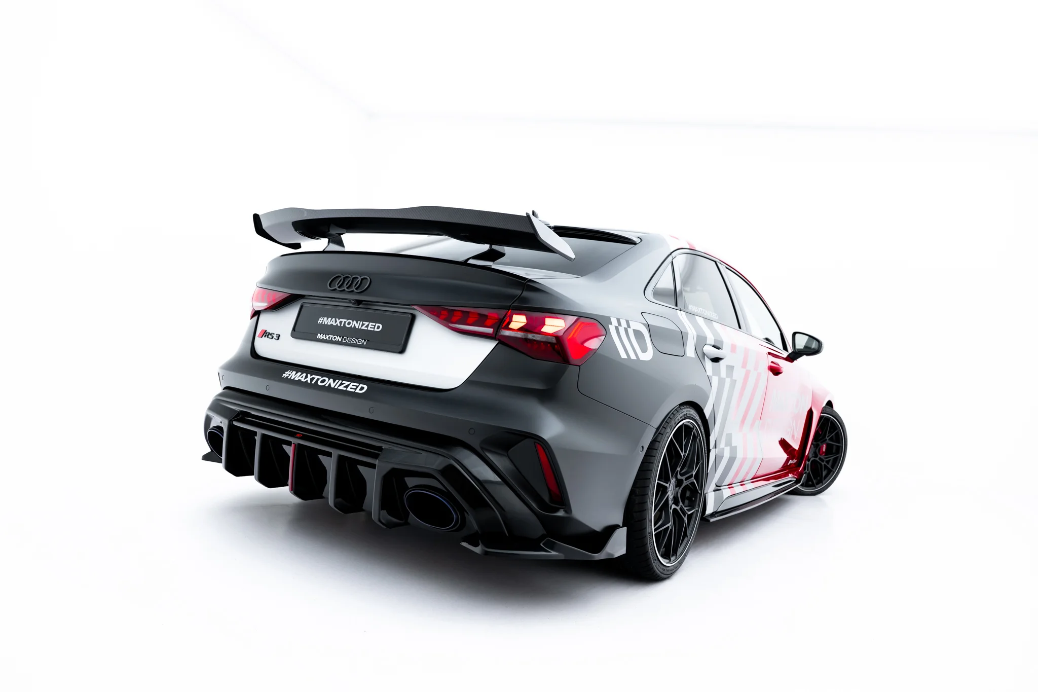 REAR SIDE SPLITTERS V.2 SUITABLE FOR AUDI RS3 SEDAN 8Y FACELIFT – MAXTON DESIGN - 4