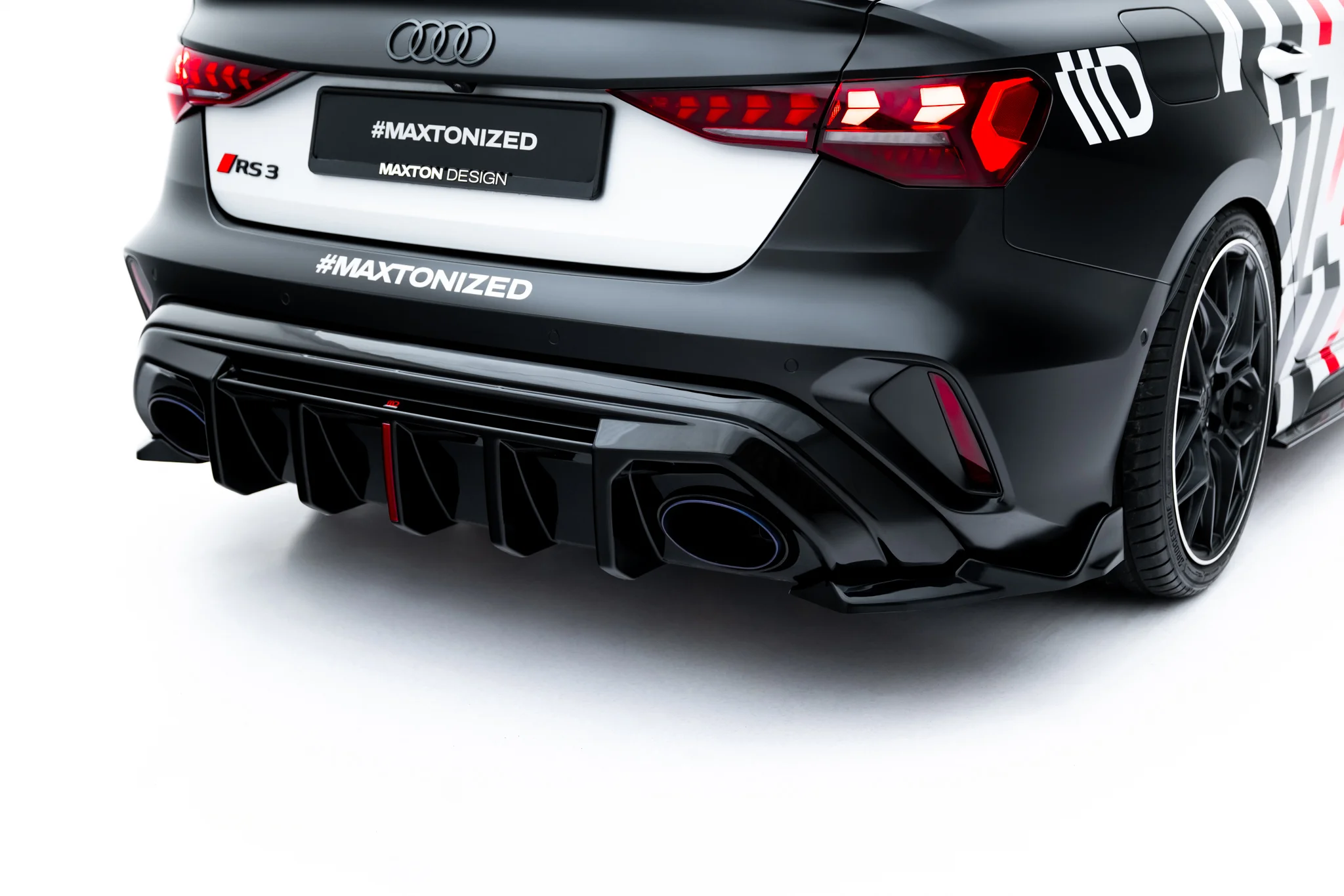REAR SIDE SPLITTERS V.2 SUITABLE FOR AUDI RS3 SEDAN 8Y FACELIFT – MAXTON DESIGN - 3
