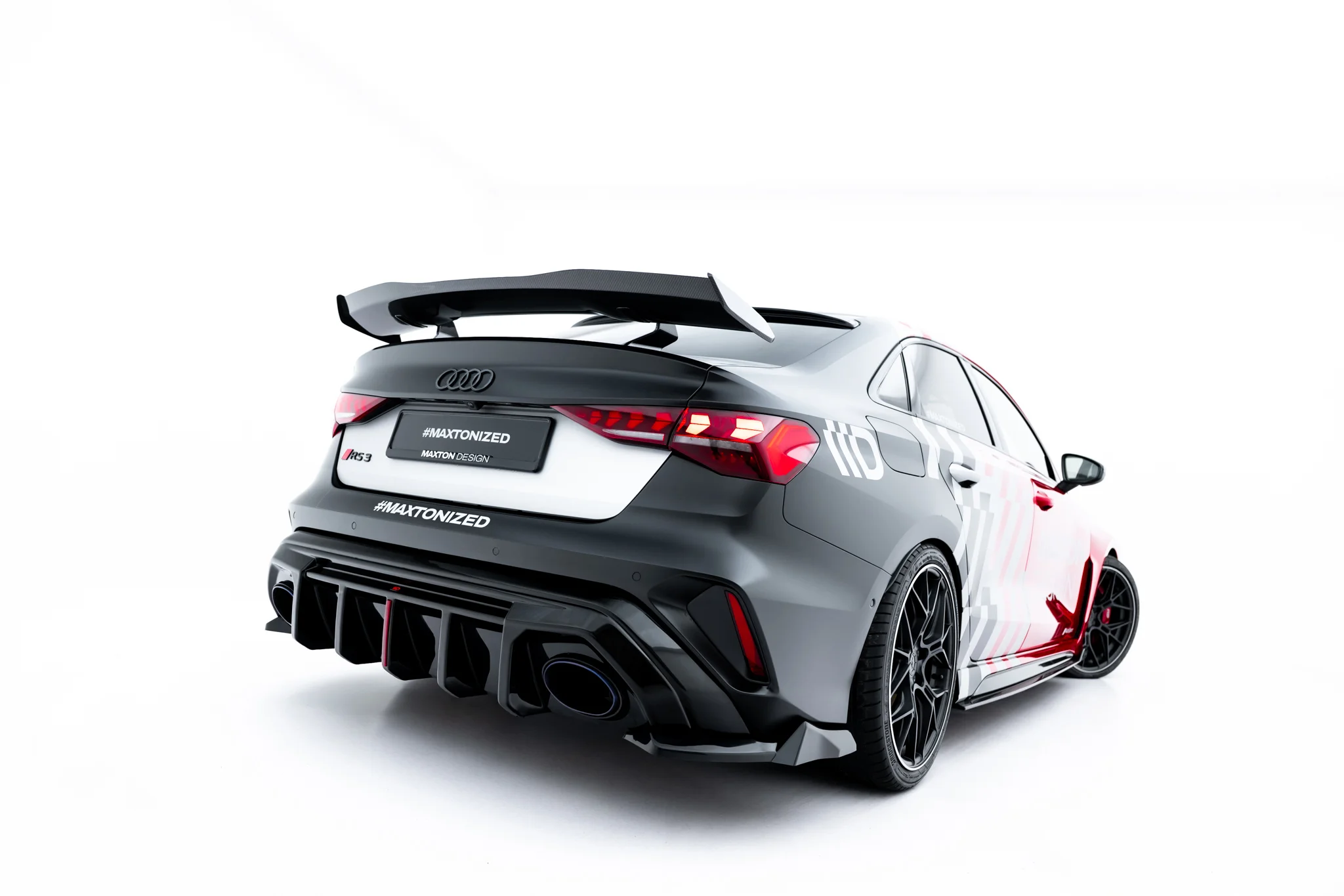 REAR SIDE SPLITTERS V.3 SUITABLE FOR AUDI RS3 SEDAN 8Y FACELIFT – MAXTON DESIGN - 3