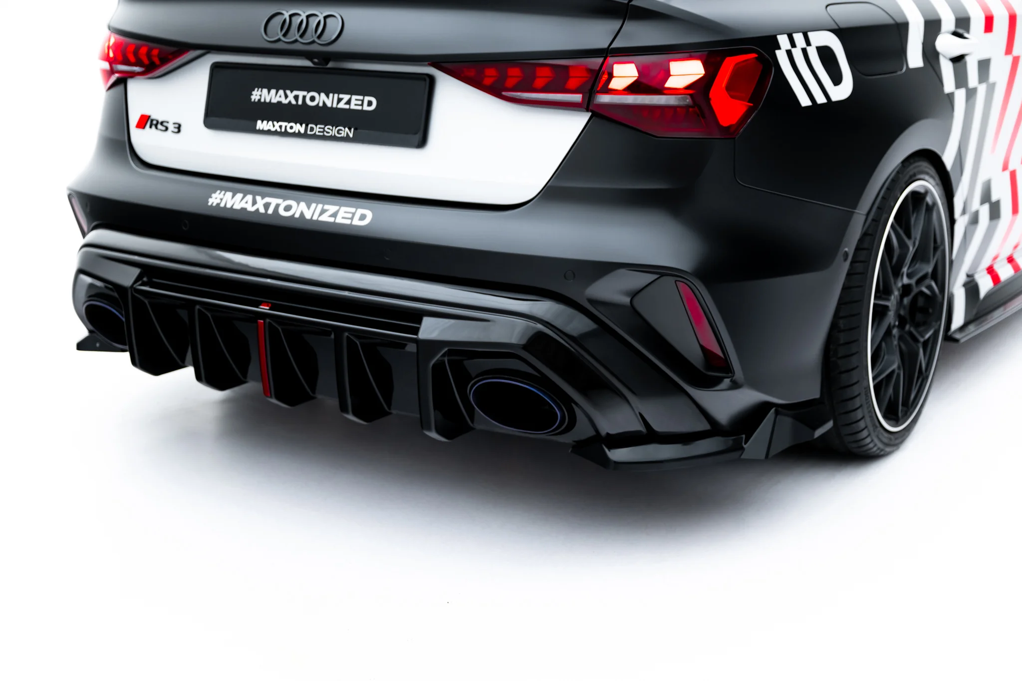 REAR SIDE SPLITTERS V.3 SUITABLE FOR AUDI RS3 SEDAN 8Y FACELIFT – MAXTON DESIGN - 2