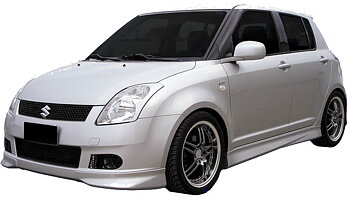 SUZUKI SWIFT 05+ ABS SIDESKIRTS [SIX]