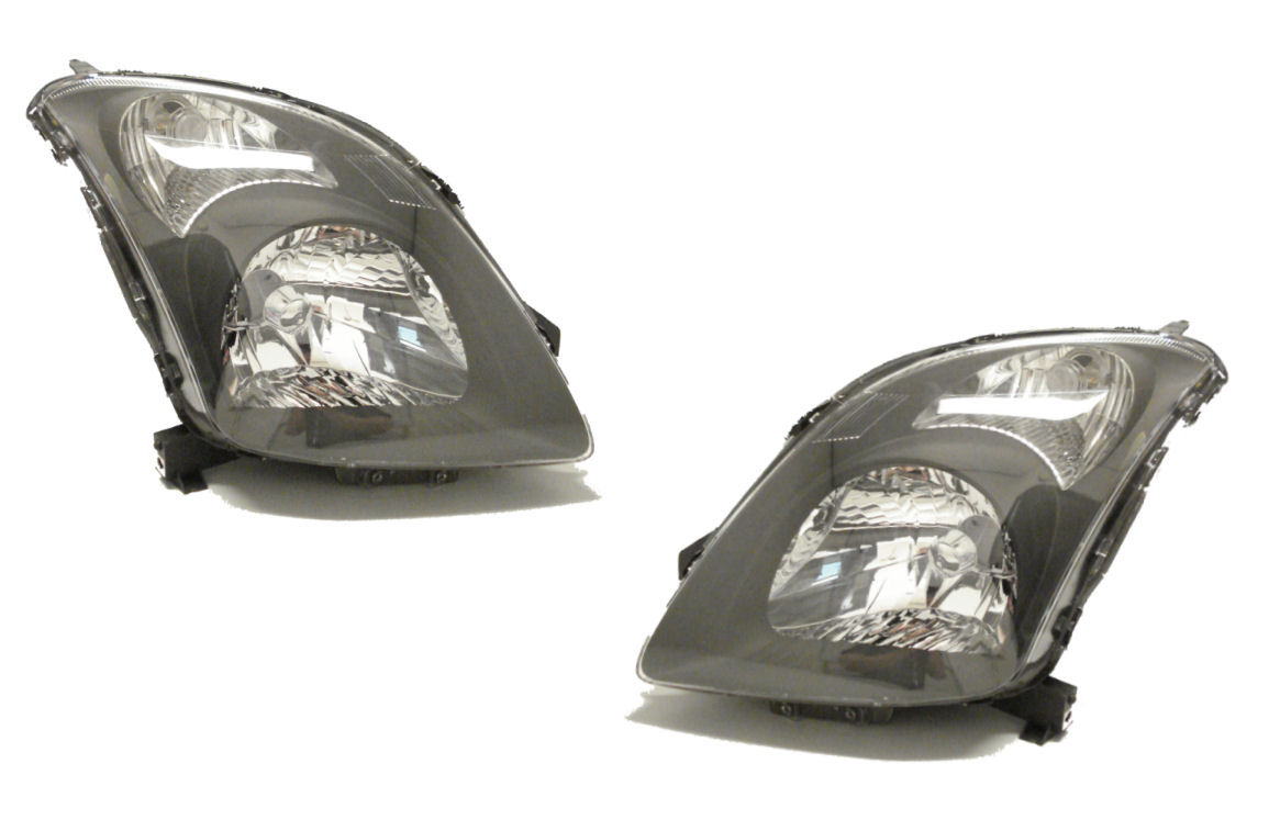 SUZUKI SWIFT 05+ SVARTA KLARA JDM STIL STRÅLKASTARE +E-MARK