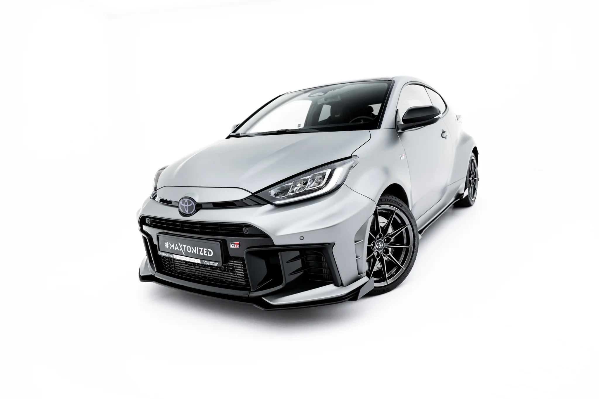 STREET PRO FRONT SPLITTER + FLAPS SUITABLE FOR TOYOTA GR YARIS MK4 FACELIFT – MAXTON DESIGN - 4
